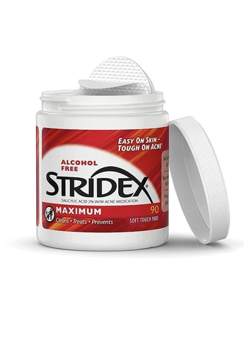 Очищувальні диски проти акне, без спирту Single-Step Acne Control Maximum Salicylic Acid 2% 90шт (2-1026782) Stridex (380141974)