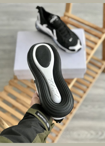 Чорно-білі Осінні кросівки чоловічі і жіночі nike air max 720 black white| найк аір макс 720 чорні білі No Brand