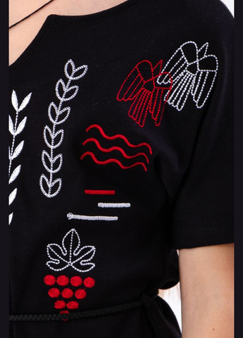 Чорна вишиванка для дівчинки з коротким рукавом (p-16438) Носи своє візерунок українська символіка (321794115)