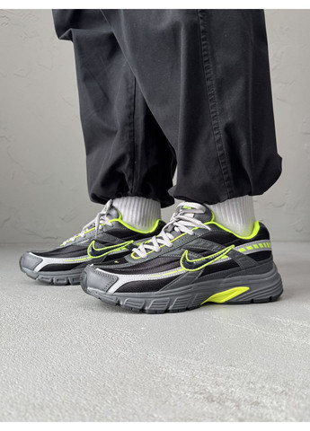 Сірі Осінні кросівки чоловічі nike initiator grey / green найк інітатор No Brand