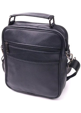 Сумка планшет через плече для документів та для телефону чоловіча з натуральної шкіри маленька Чорний 37062 Vintage (354229876)