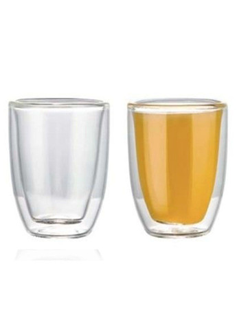 Набір скляних стаканів 2 шт EB-19511 з подвійними стінками 80 мл Edenberg (289362283)