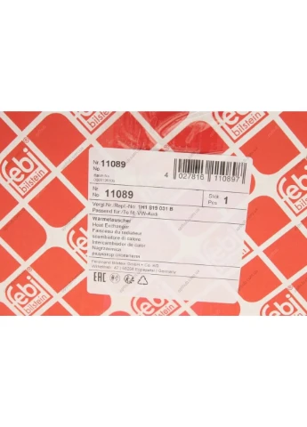 Радіатор обігрівача VW GOLF II/III/4 /PASSATIII/AUDI AIII/LUPO/POLO III (вир-во FEBI) 11089 Febi Bilstein (366133299)