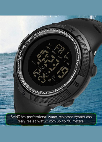 Часы мужские тактические наручные спортивные Sanda 400-Black (327880699)