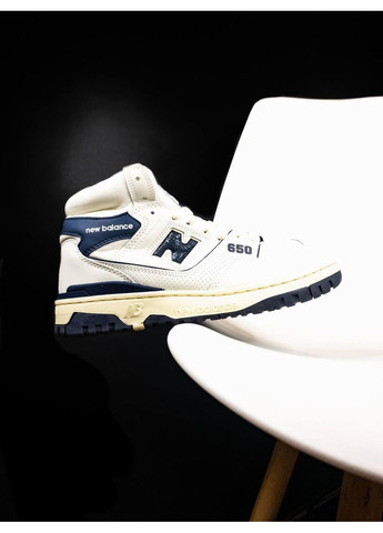Белые демисезонные кроссовки мужские new balance 650 hight blue navy нью беланс 650 No Brand