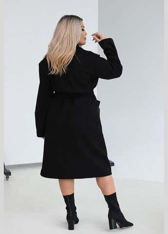 Чорне Жіноче кашемірове пальто колір чорний р.48/50 451565 New Trend