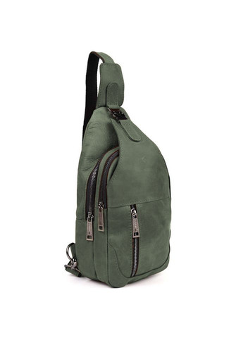 Мужской рюкзак слинг из лошадиной кожи RЕ-4004-3md зеленый TARWA (301907205)