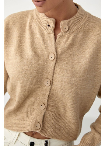 Светло-коричневый зимний кардиган Lurex