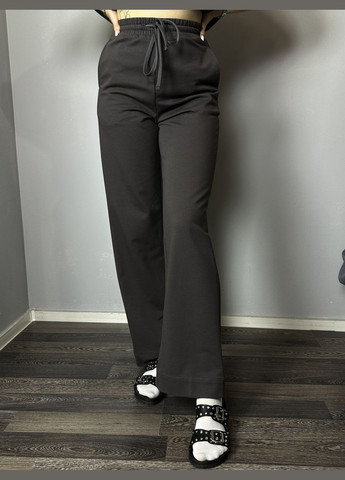 Спортивные штаны-палаццо женские серые Style MKSH2435-3 Modna KAZKA (276650377)
