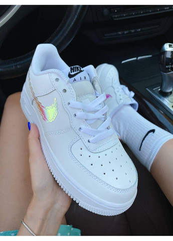 КРОССОВКИ ЖЕНСКИЕ NIKE AIR FORCE 1 WHITE COLORS НАЙК АИР ФОРС 1 ПРЕМИУМ No Brand белые демисезоны (367171414)