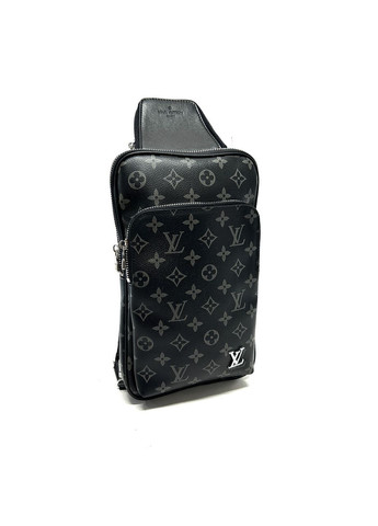 Мужская нагрудная сумка из эко-кожи 76131-B черная 33 x 20 No Brand (372744492)