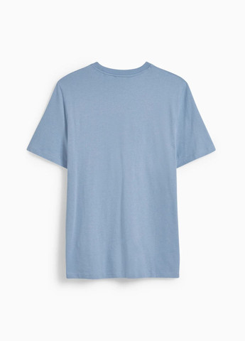 Блакитна футболка з бавовни C&A