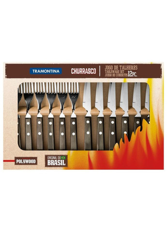 Набор столовых приборов Barbecue Polywood 12 пр 21199/909 Tramontina (316619176)