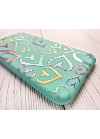 Матовый чехол на Xiaomi Redmi 14C/Poco C75 Разноцветные сердечка (принт 332) Creative (355389225)