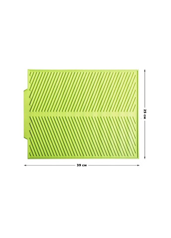 Силиконовый коврик для сушки посуды со сливом подставка-коврик для мокрой посуды 39х25 см Kitchen Master (285818951)