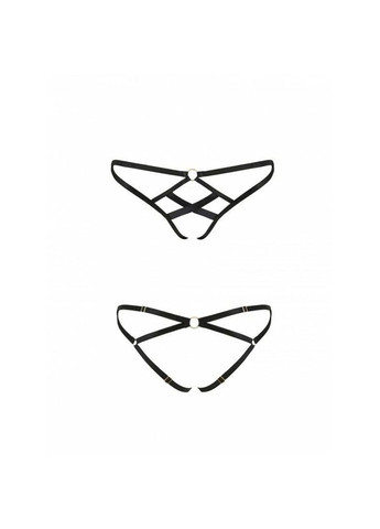 Черный демисезонный трусики из стреп exclusive nicky thong, черные Passion