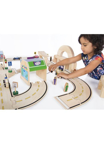 Набір фігурок і машин Block Play до дороги з дерева, 36 деталей (G6717) Guidecraft (333708312)