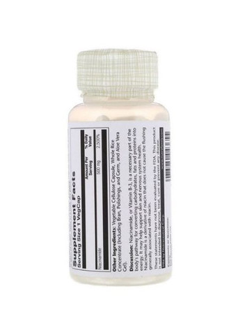 Niacinamide 500 mg 100 Veg Caps SOR04365 Solaray (303678052)