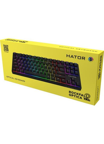 Клавіатура (HTK-730) Hator Rockfall 2 Optica TKL Black USB Black (268139724)
