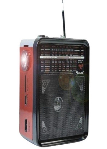 Портативный аккумуляторный радиоприемник RX-9100 с фонариком Красный Golon (305412167)
