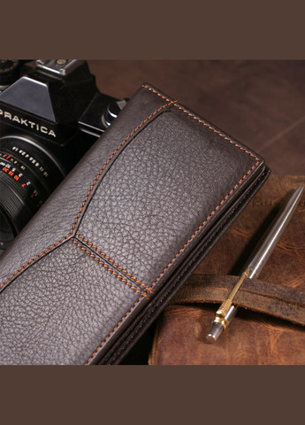 Кошелек мужской кожаный в гладкой коже 14645 Коричневый Vintage (306882084)