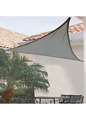 Тент навіс затінюючий трикутний 4х4х4м Оксфорд (Сірий) No Brand (332636473)