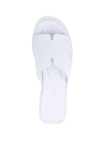 Белые женские шлепанцы 022 401 голубой кожа Attizzare