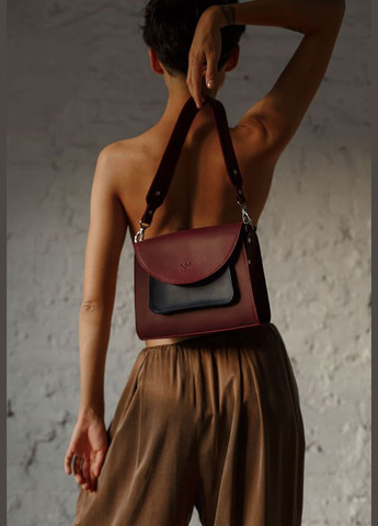 Жіноча шкіряна сумка Liv бордово-синя вінтажна (A-027074) The Wings (327091569)