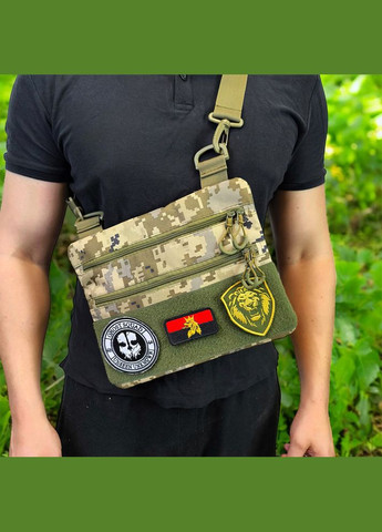 Нагрудна чоловіча сумка тактична тканинна, Тактичний рюкзак ВСУ, Сумка через плече військова No Brand (329444807)