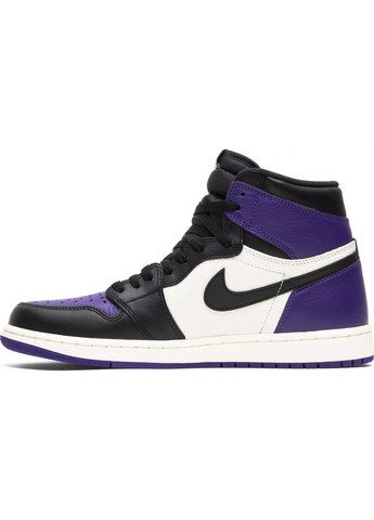 Черные всесезонные кроссовки air jordan 1 retro high court purple - 555088-501 Nike