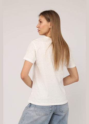 Футболка з коротким рукавом жіноча колір молочний ЦБ-00275260 Carla Mara - (329728360)