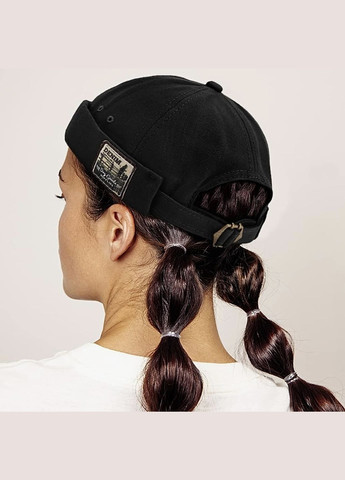 Кепка Докер логотип Denim (мини бини, бескозырка) без козырька Черный, Унисекс WUKE One size No Brand (334674054)