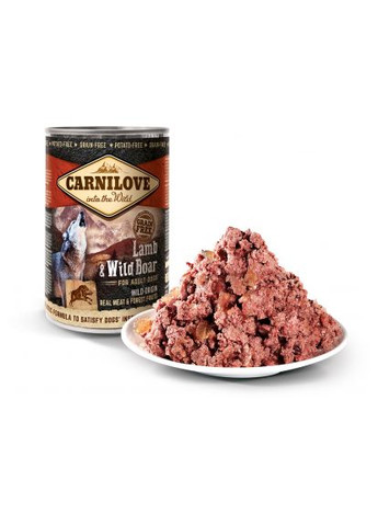 Консерви для собак Dog з ягням і кабаном 400 г (8595602511631) Carnilove (316322324)