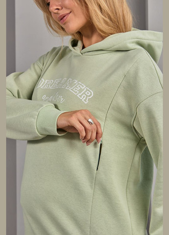 Стильне оливкове худі для вагітних і годуючих із трикотажу тринитка Юла мама (302648585)