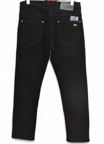 Джинси чоловічі напівбатал стрейч на флісі (чорні) Resalsa (371804326)