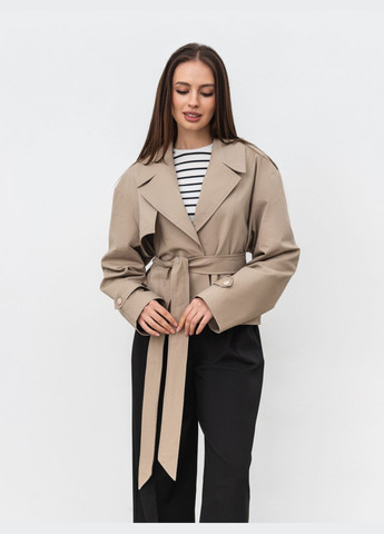 Бежеве демісезонне Вкорочений Тренч Romashka