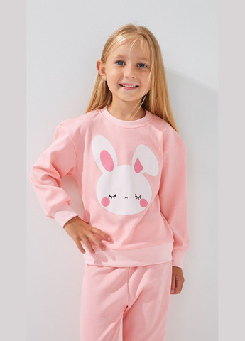 Персиковая всесезон пижама для девочки зайка 140 персиковый shop (2000999158230) Baby Life