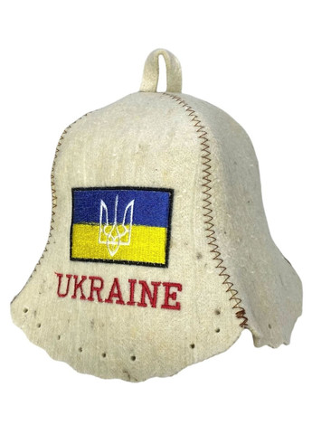 Шапка для бани и сауны из шерсти Ukraine шеврон No Brand (371276247)