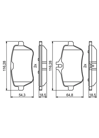Гальмівні колодки дискові Bosch (390290981)
