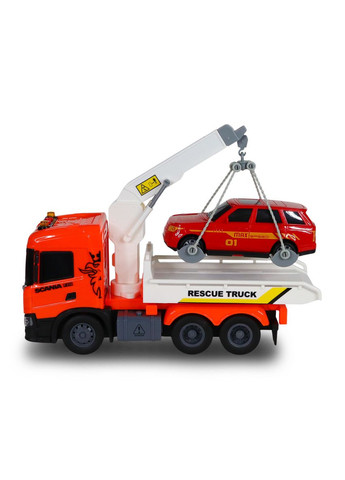Ігровий набір серії Big Truck — Евакуатор Scania з машиною (світло, звук) TechnoDrive (360898916)