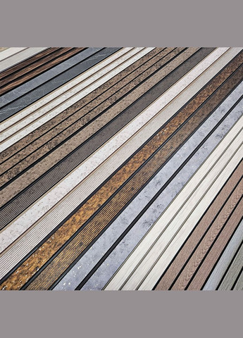 Рейка декоративна PS 2900х120х12мм Сіро-коричневий SW-00001744 Sticker Wall (341284026)