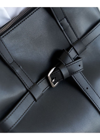 Жіноча сумка-шопер з декоративним ремінцем на одне велике відділення чорного кольору «Тара» WeLassie (371882647)