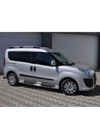 Боковые трубы (2 шт., нержавейка) 60мм, Макси база для Fiat Doblo II 2010-2022 гг CAN (392181896)