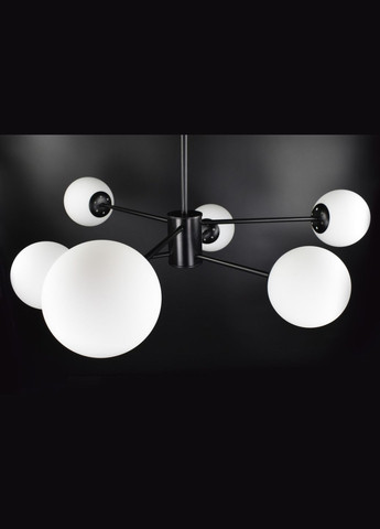 Люстра потолочная на 6 лампочек 26223 Черный 40-70х88х88 см. Sunnysky (364498886)