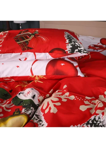Комплект постільної білизни Бязь TEENAGER 17-0878 Red Miracle Полуторний Євро Mirson (399965254)