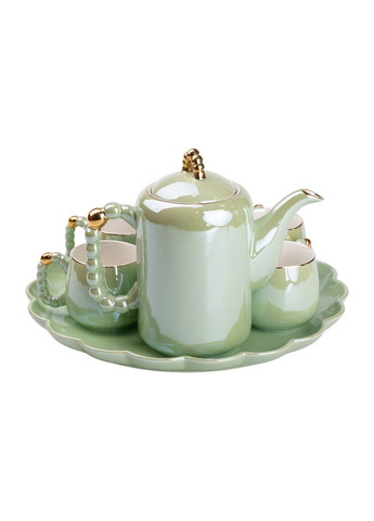 Чайний набір на 6 персон із заварювальним чайником та керамічною підставкою Yiwu (360454660)