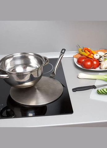 адаптер-переходник диск для индукционной плиты панели из нержавеющей стали ø 14.5 см Kamille