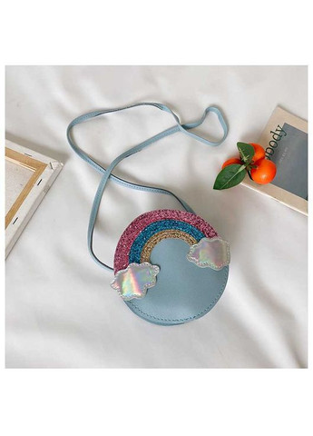Детская сумка для девочки подарок сумочка Радуга блестящая Голубая PRC (264913940)