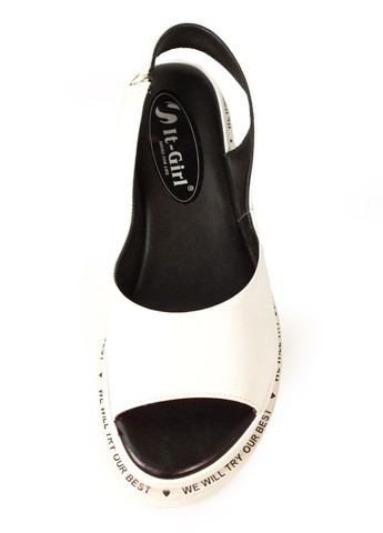 Белые женские босоножки It-Girl на резинке