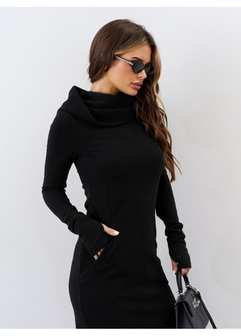 Чорна повсякденний сукня issa pus 15335 чорний ISSA PLUS